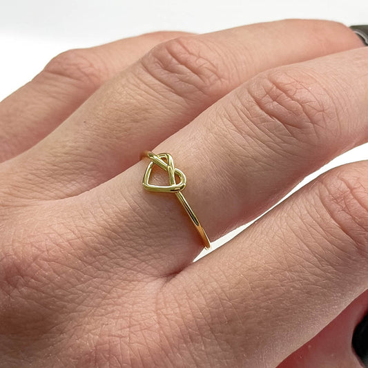 Bague Inaya cœur doré acier inoxydable Soléa - vue 2