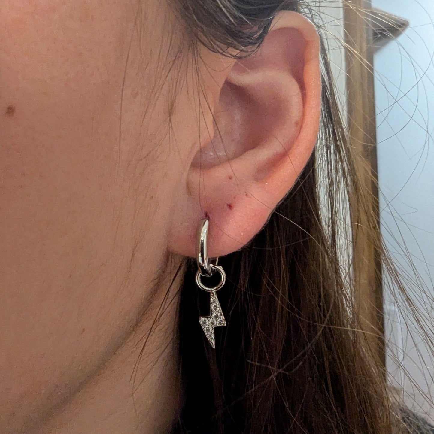 Boucles d'oreilles Ecléa créoles éclair Soléa - vue 7