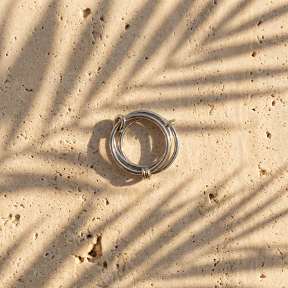 Bague Infinité anneaux dorés entrelacés Soléa - vue 3