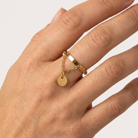 Bague Althéa anneau ouvert acier inoxydable Soléa - vue 2
