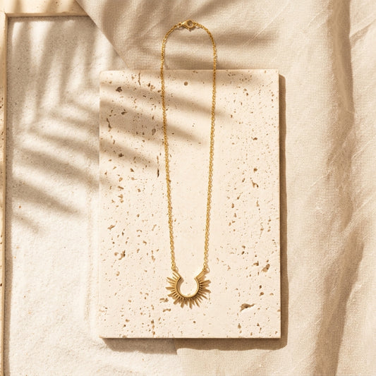 Collier Auréa croissant de lune doré Soléa - vue 1