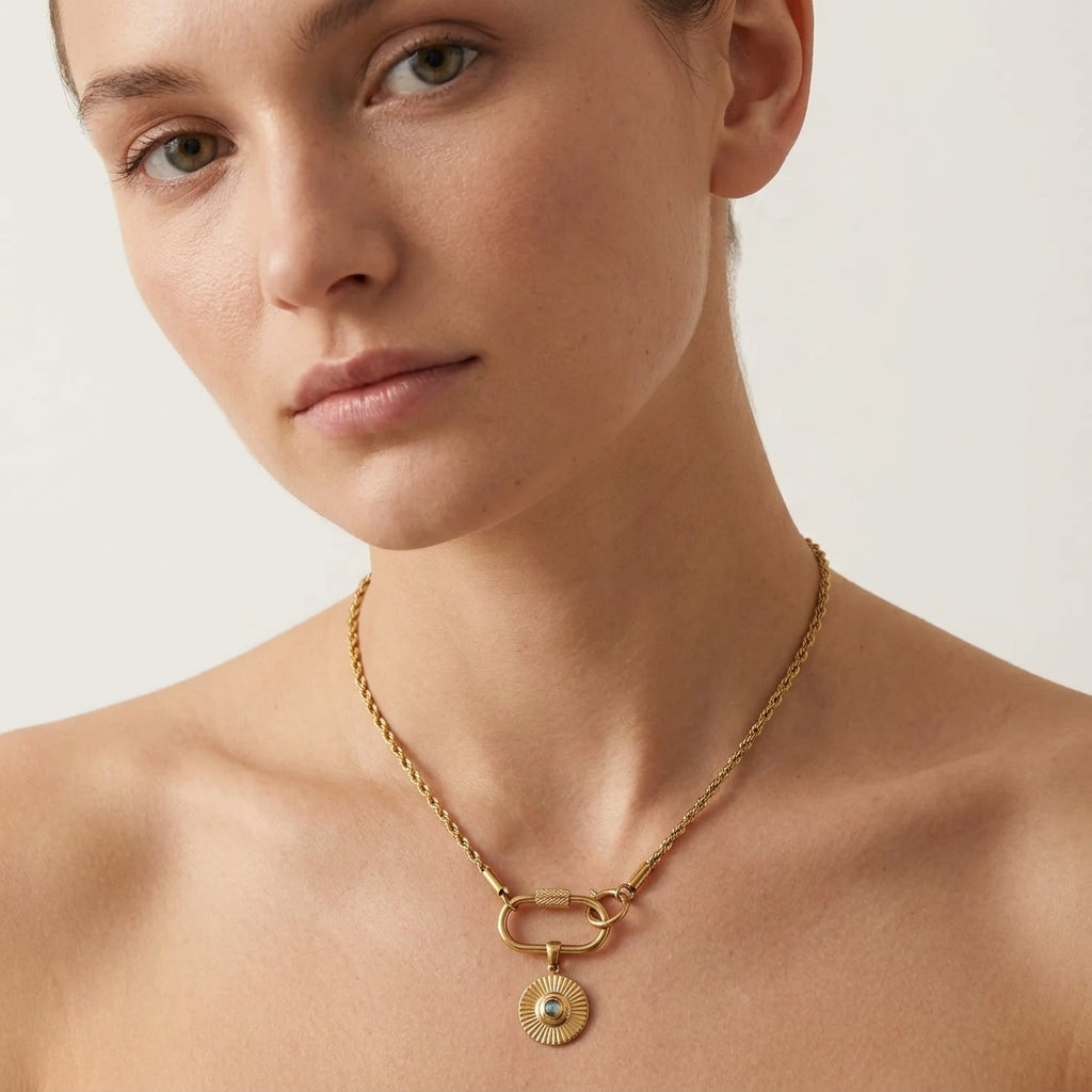 Collier Oasis chaîne torsadée bohème Soléa - vue 3