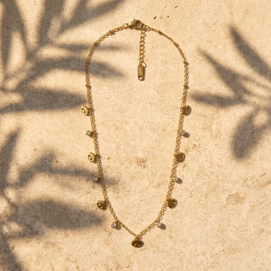 Collier Divina œil protecteur doré Soléa - vue 1
