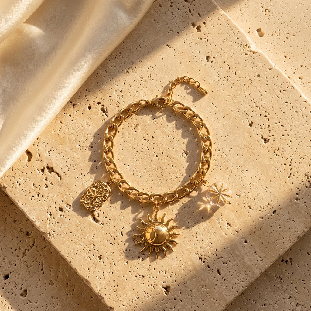 Bracelet Lucina éclat doré solaire Soléa - vue 1