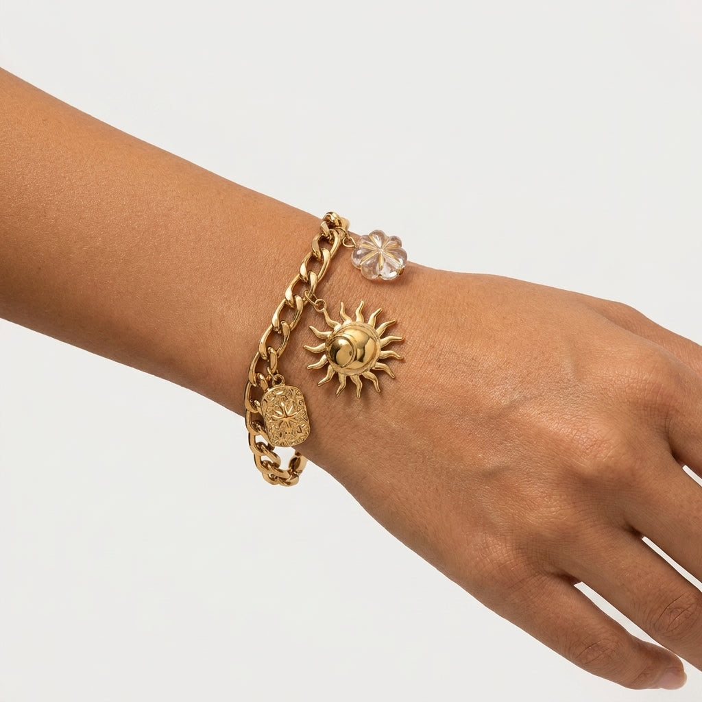 Bracelet Lucina éclat doré solaire Soléa - vue 2