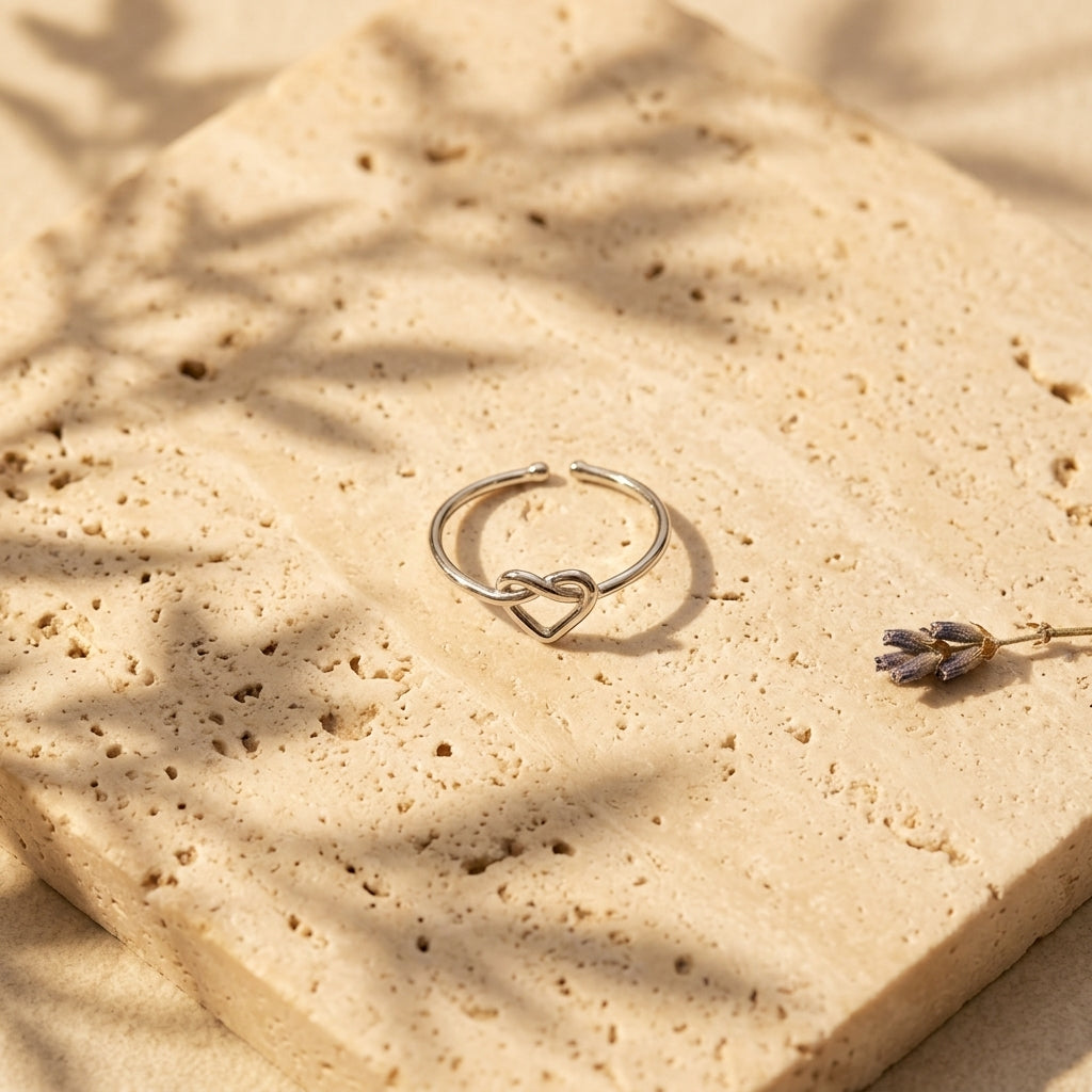 Bague Inaya cœur doré acier inoxydable Soléa - vue 4