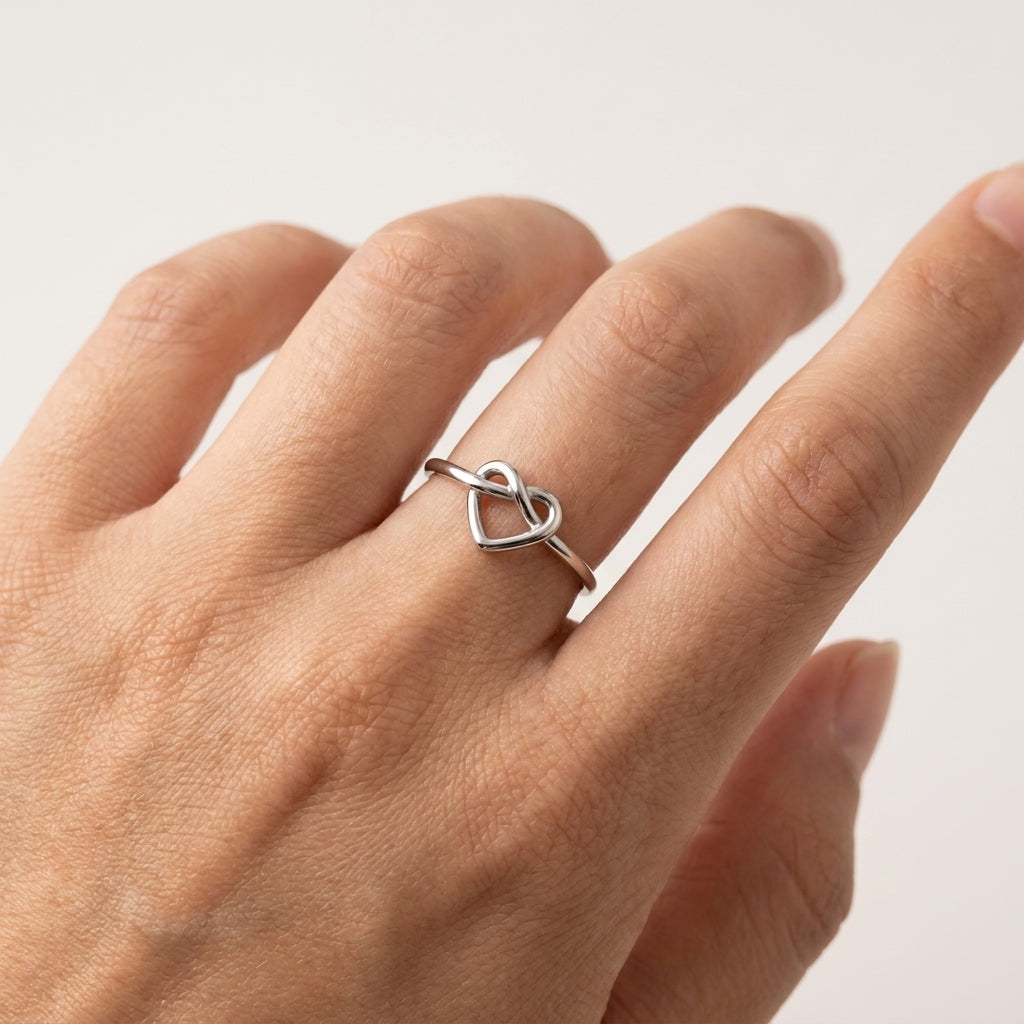 Bague Inaya cœur doré acier inoxydable Soléa - vue 5