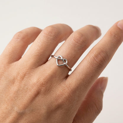 Bague Inaya cœur doré acier inoxydable Soléa - vue 5