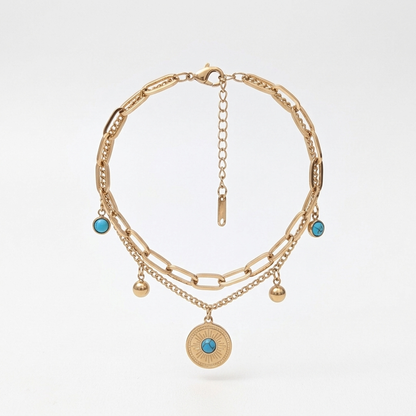 Bracelet Aïla maillons dorés entrelacés Soléa - vue 3