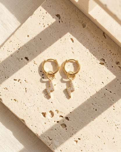 Boucles d'oreilles Ecléa créoles éclair Soléa - vue 1
