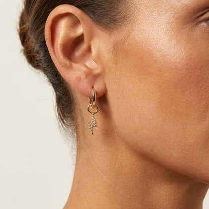 Boucles d'oreilles Ecléa créoles éclair Soléa - vue 3
