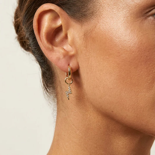 Boucles d'oreilles Ecléa créoles éclair Soléa - vue 3